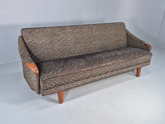 Vintage Danish Mid Century Sofabed, 1960s Design Double Bed Retro EB12395