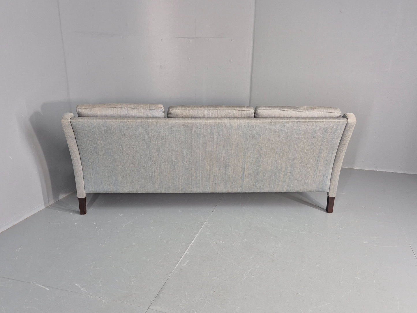 Vintage Danish 3 seater Sofa by Arne Wahl Iversen Original Cotton Retro Eb12563