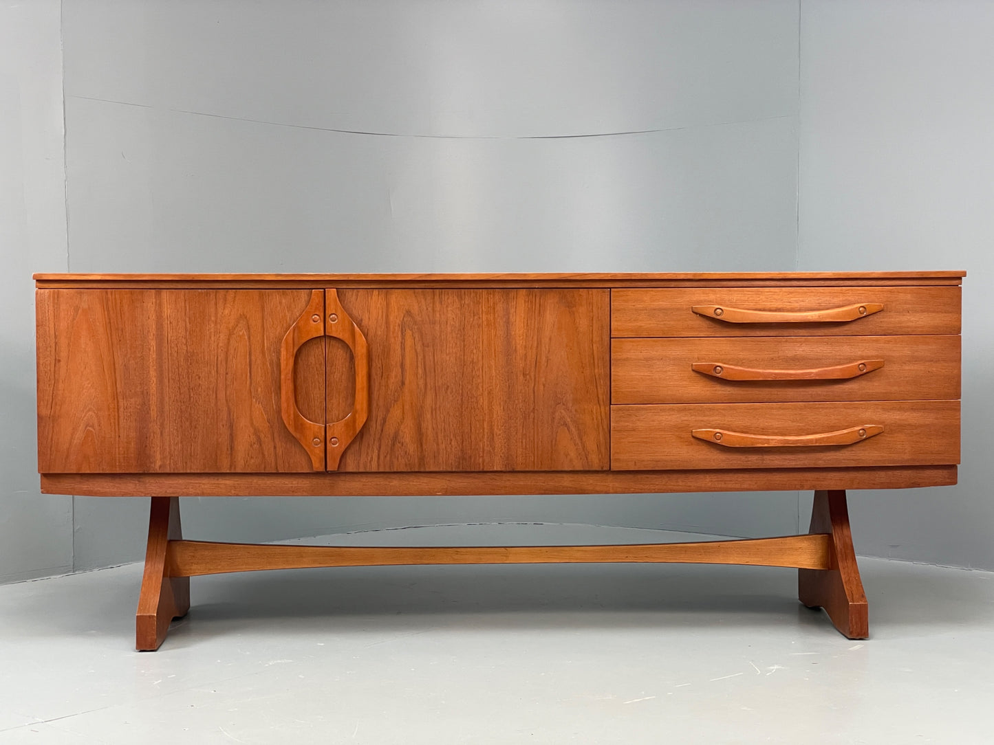 Vintage Beautility Teak Sideboard Mid Century 1960s Retro Drawers EB12934