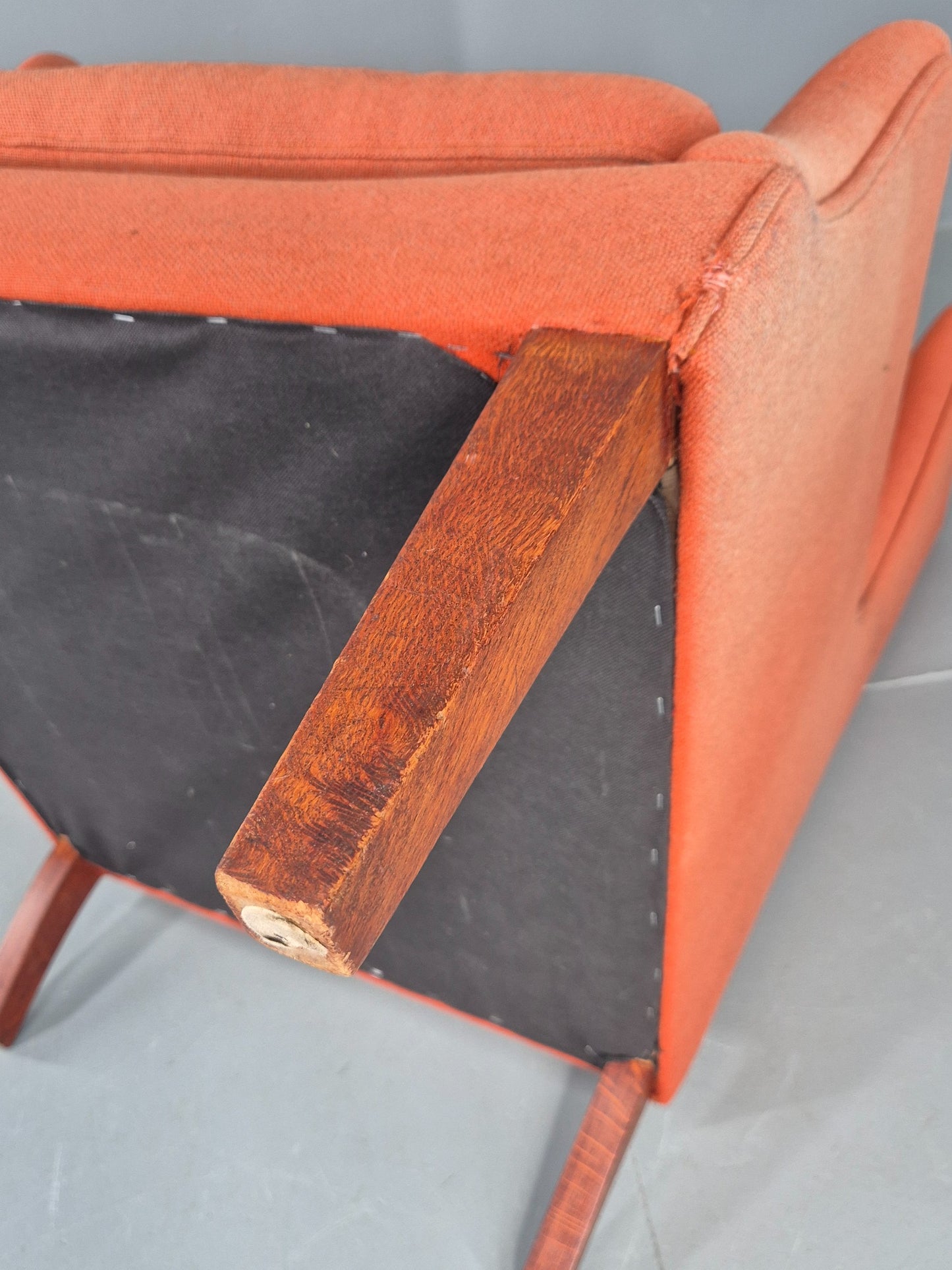 Vintage Midcentury Wing Back Armchair Danish Design 1960s Retro EB12115