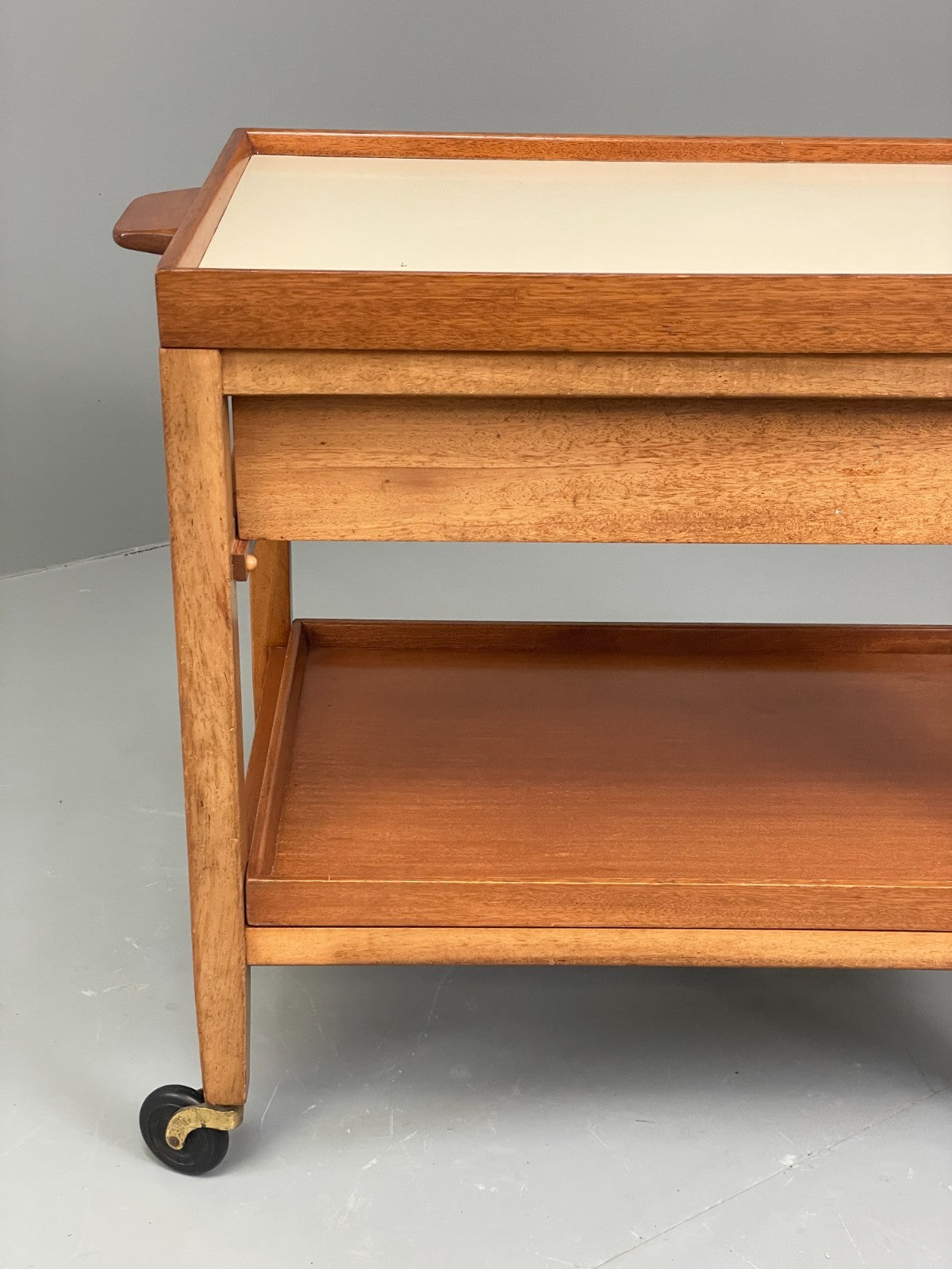 Vintage 1960s Serving Trolley Danish Formica Top Retro Adjustable EB11694 MWOO