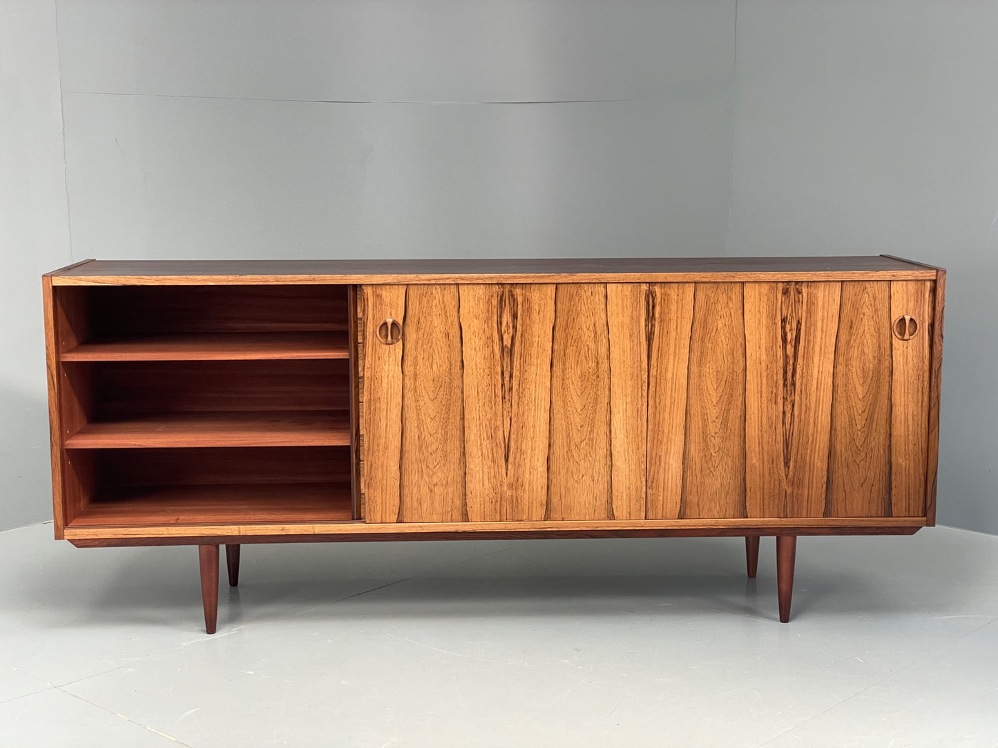 Vintage 1970s Danish Sideboard Mid Century Retro Shelving Drawers EB12331