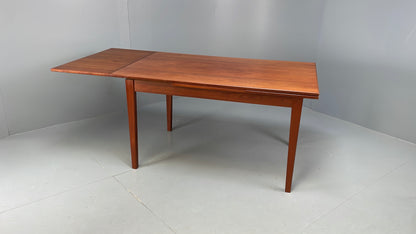 Vintage Teak Dining Table 1960s Danish Extending Draw Leaf EB12340