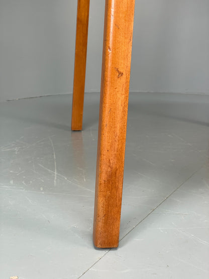 Vintage 1960s Kitchen Table Red Formica Retro Exposed Ply EB12194