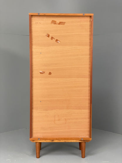 Vintage 1980s Teak Bookcase Beaver & Tapley Glass Shelves Retro Shelving EB12931
