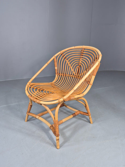 Vintage 1970s Cane work Lounge Chair Stylish Quality Retro EB11601