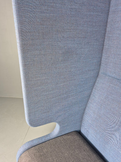 Vintage Materia Point Chair Swedish Blue and Grey Modern Design EB12870