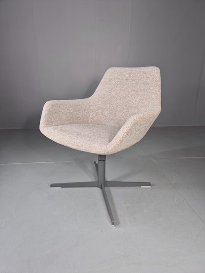 Vintage Swivel Tub Chair Hitch Mylius Modern Design Retro Cream EB12841