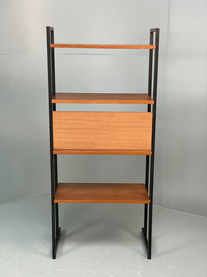 Vintage Teak Shelving Unit Open Faced 1960s Mid Century Adjustable EB12080