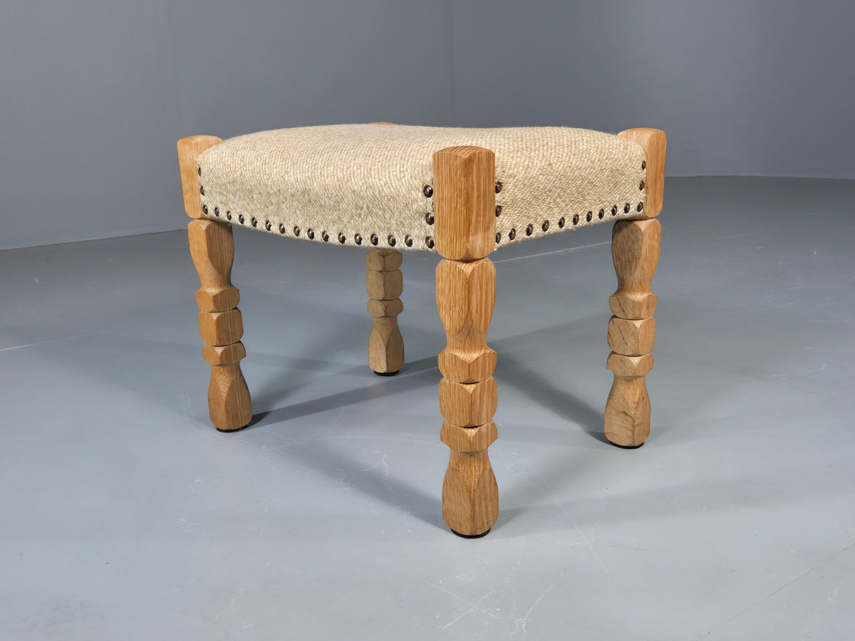 Vintage Henning Kjaernulf Style Footstool 1970s Retro EB12726