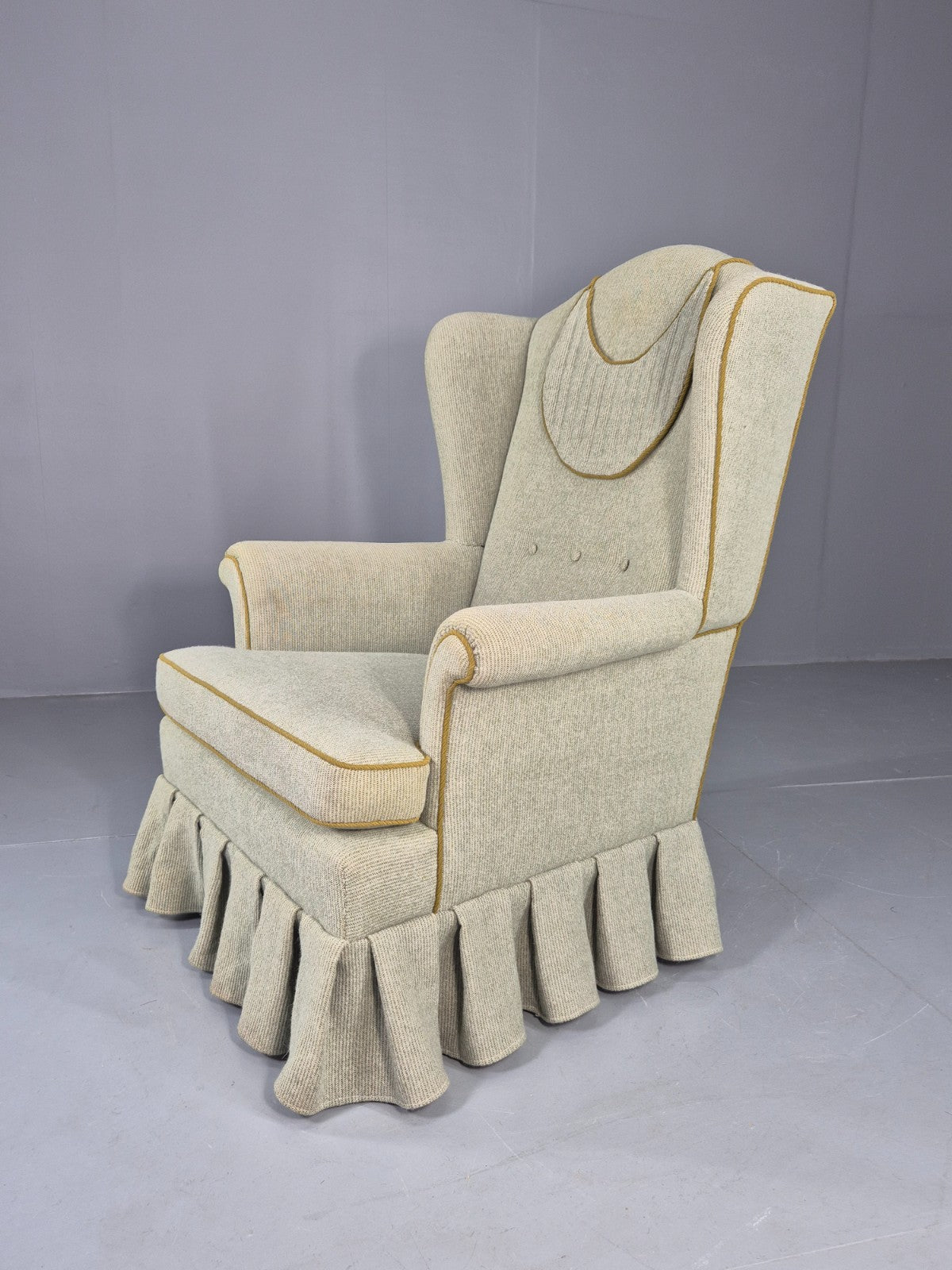 Vintage Danish Wing Back Armchair Cottage Style 1960s Retro Classic EB12672