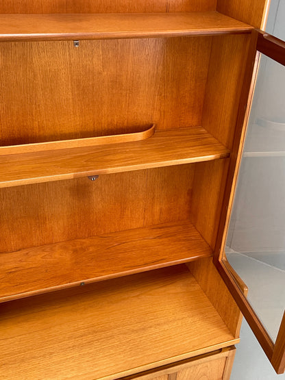 Vintage Nathan Wall Unit Teak Squares 1970s Retro Shelving Glazed EB11968