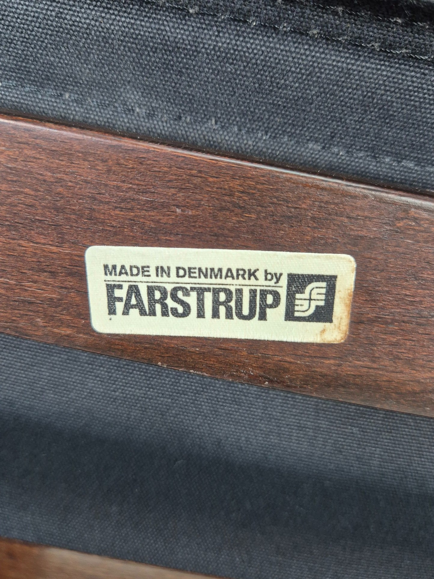 Vintage Farstrup Armchair Bentwood Frame Brown Leather Retro 1970s Eb12147
