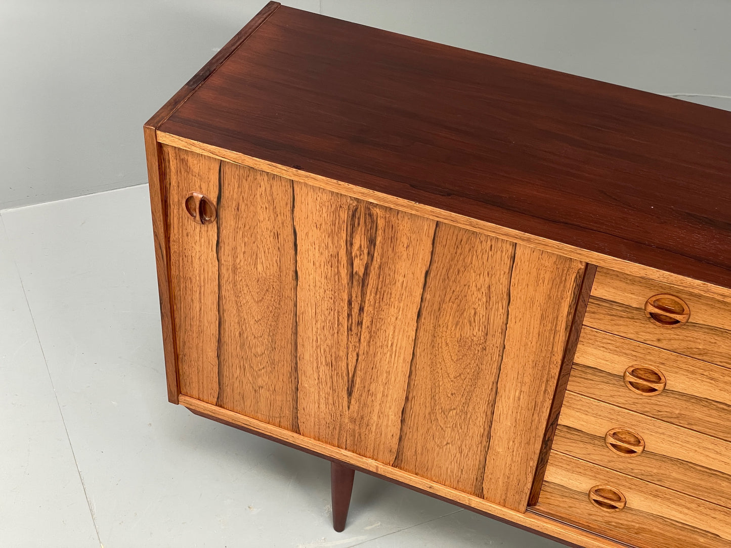 Vintage 1970s Danish Sideboard Mid Century Retro Shelving Drawers EB12331