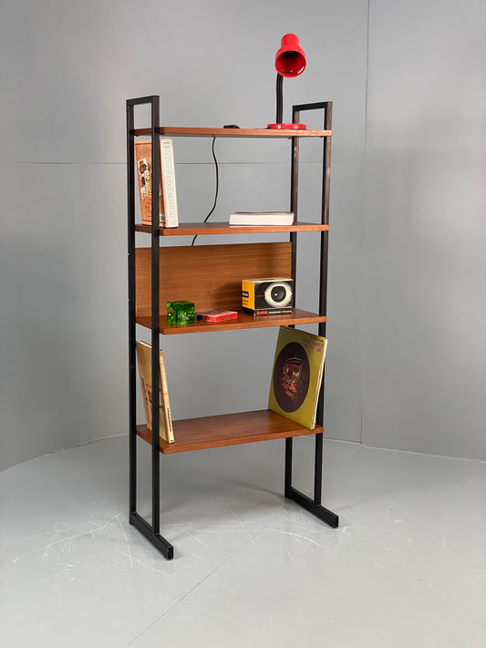 Vintage Teak Shelving Unit Open Faced 1960s Mid Century Adjustable EB12080
