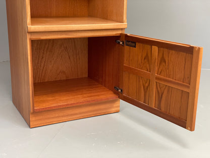 Vintage Nathan Teak Unit Glazed Display Shelving Retro 1970s Squares EB12897
