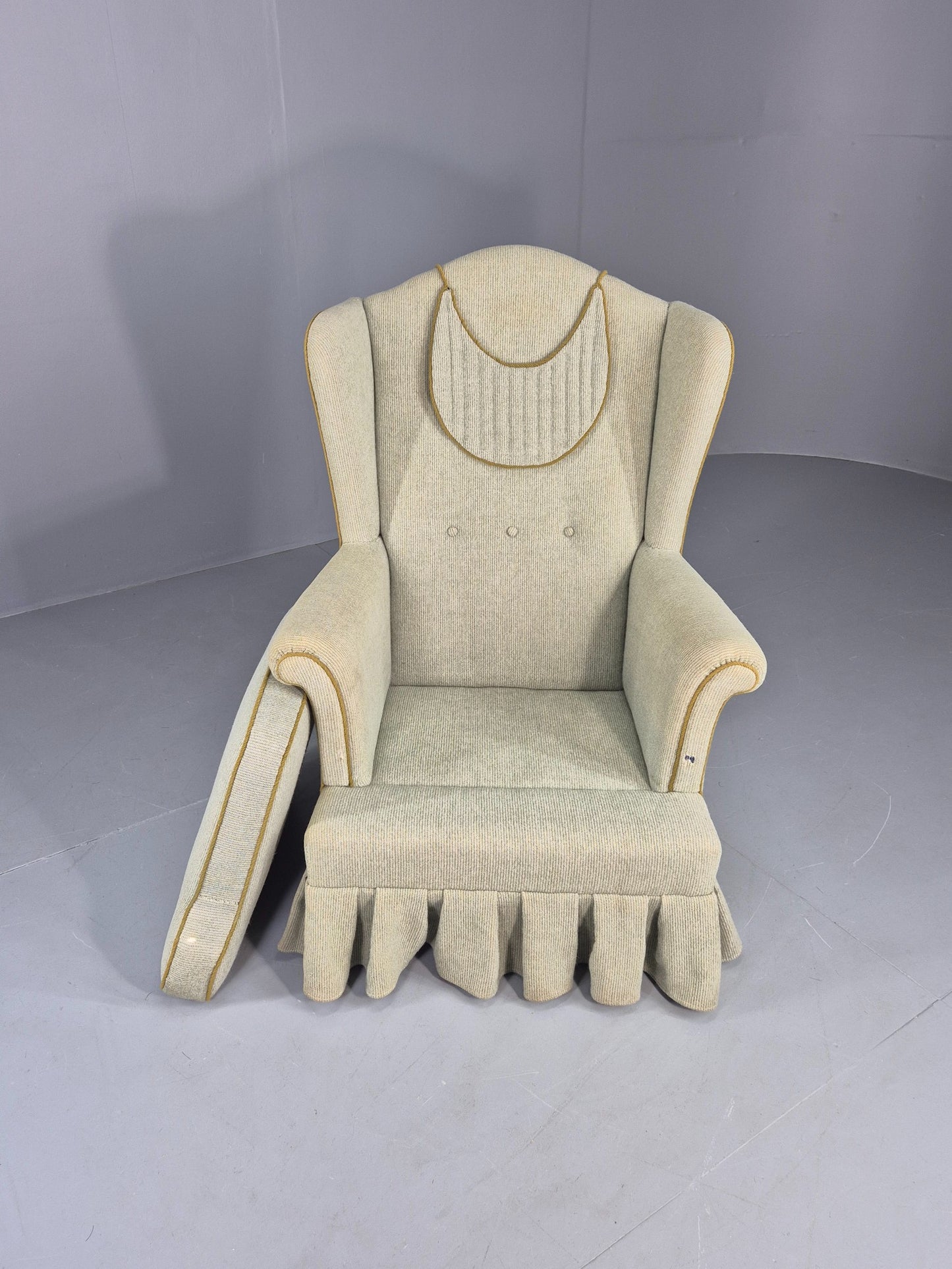 Vintage Danish Wing Back Armchair Cottage Style 1960s Retro Classic EB12672
