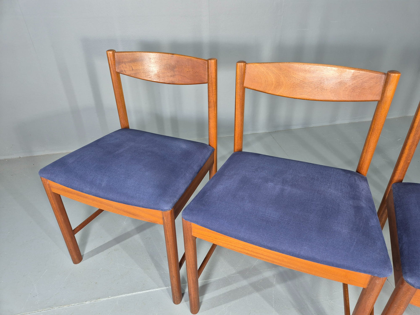 4 Mid Century Dining Chairs Teak Frame McIntosh 1970s Retro EB12161
