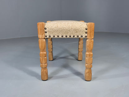Vintage Henning Kjaernulf Style Footstool 1970s Retro EB12726