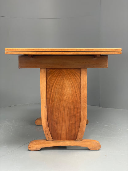 Art Deco Dining Table By Davant 1950s Walnut Extending Vintage Retro EB12216