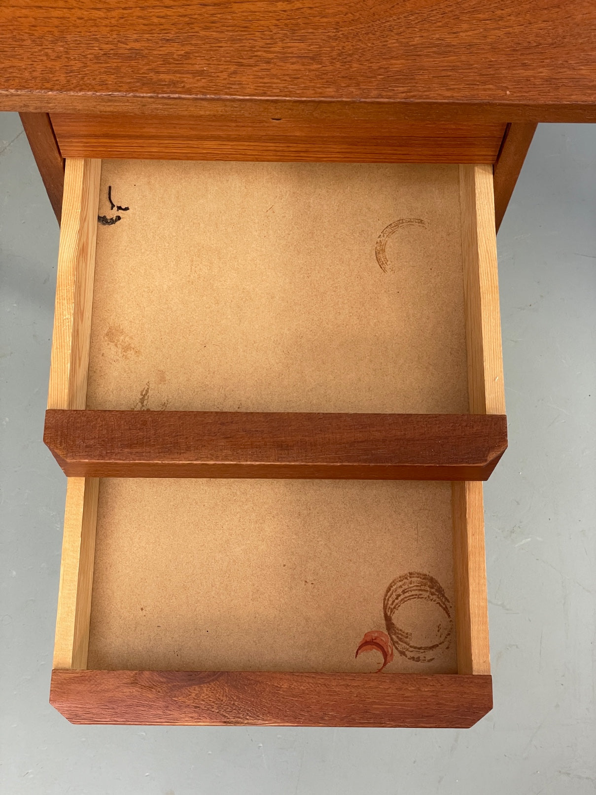 Vintage Danish Teak Desk Mid Century Retro Drawers Beech Legs EB12334
