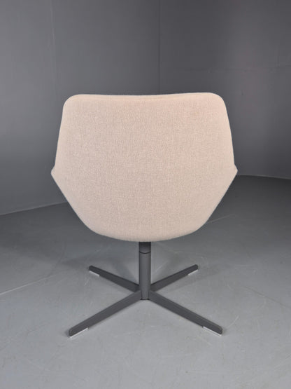 Vintage Swivel Tub Chair Hitch Mylius Modern Design Retro Cream EB12851