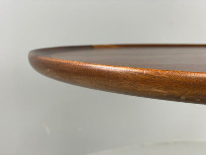 Vintage Circular Side Table 1950s Danish Walnut Mahogany Coffee Table EB12276