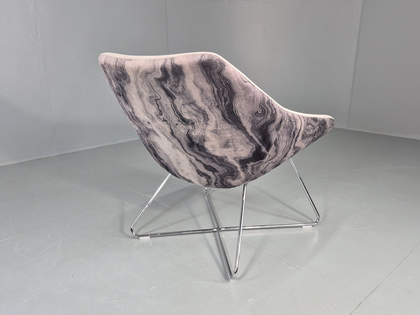 Vintage Retro Lounge Chair Allermuir A642 Two Tone Fabric Modern Design EB12805