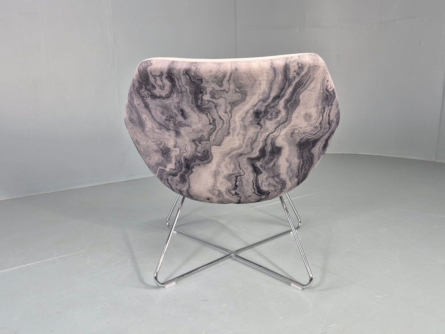 Vintage Retro Lounge Chair Allermuir A642 Two Tone Fabric Modern Design EB12804