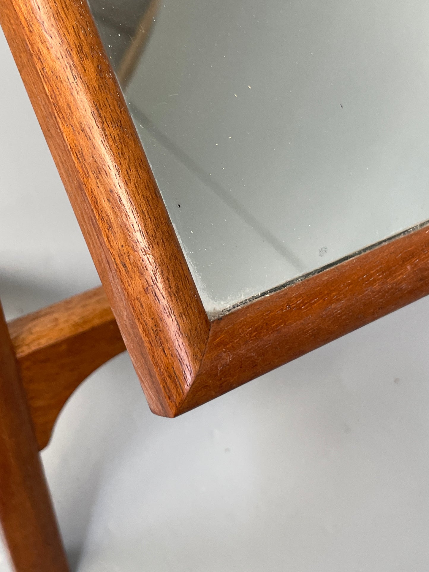 Vintage Mirror Vanity 1950s Mid Century Tilting Mahogany Retro EB12614