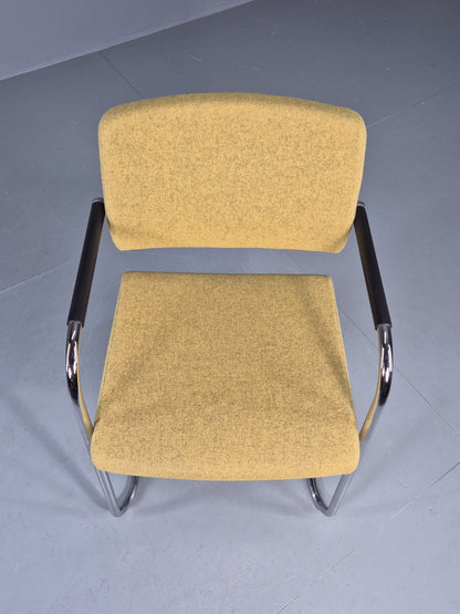 Modern Design Arm Chair Verco Brand Green Wool Chrome Frame EB12454