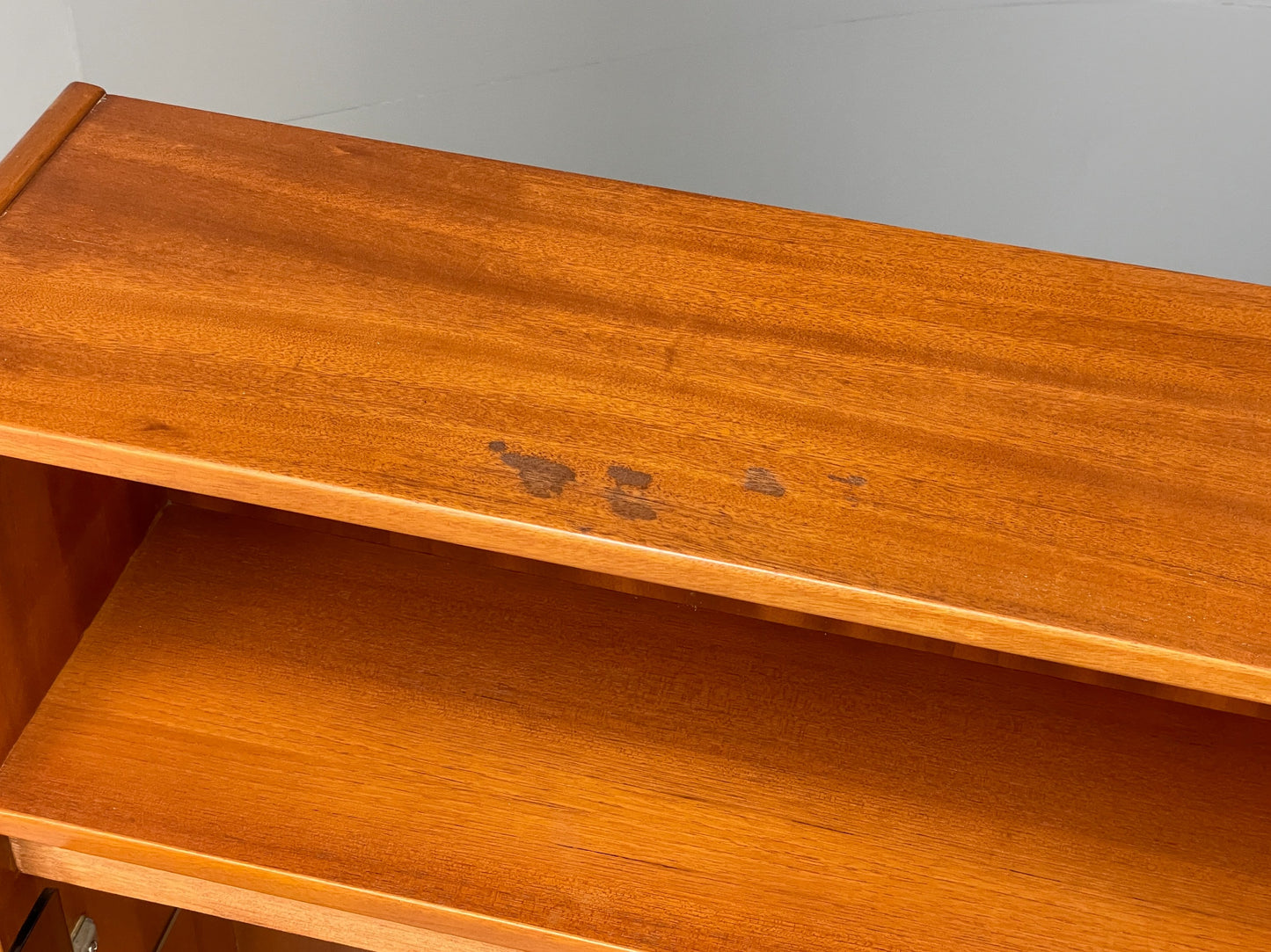 Vintage Teak Wall Unit Jentique 1970s Retro Shelving Glazed EB11971