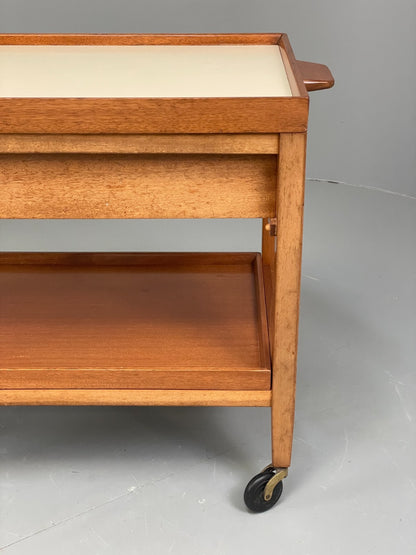 Vintage 1960s Serving Trolley Danish Formica Top Retro Adjustable EB11694 MWOO