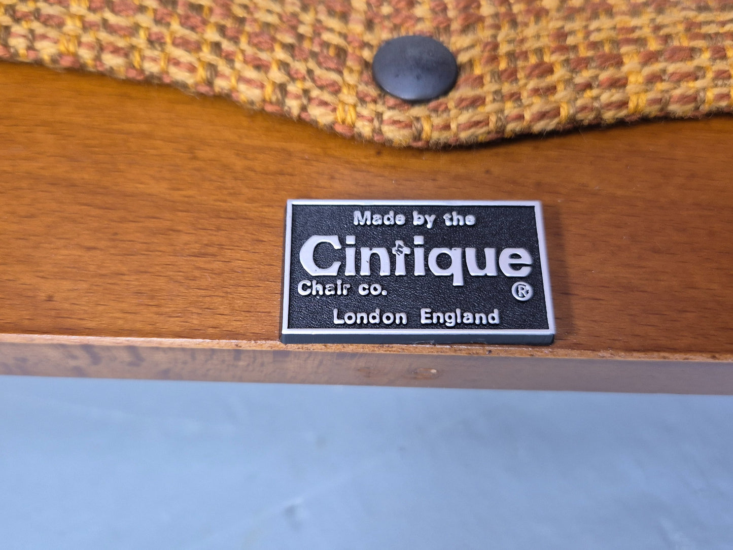 2 Vintage 1960s Lounge Chairs Beech and Orange Cintique Retro MCM  EB11930