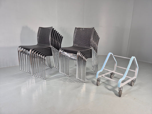 16 Alias High Frame Stacking Chair with Trolley Italian Alberto Meda EB12867