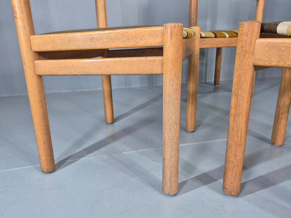 5 Vintage Mid Century Danish Dining Chairs Beech Oak 1970s Retro EB12150