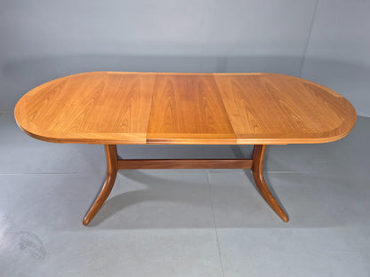Vintage Oval Teak Dining Table Extending Parker Knoll 1980s Retro EB13140