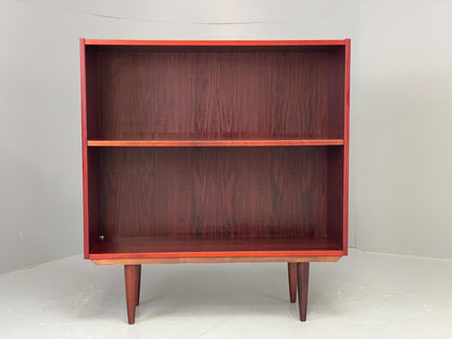 Vintage 1970s Darkwood Bookcase Retro Mid Century Shelving Adjustable EB12325