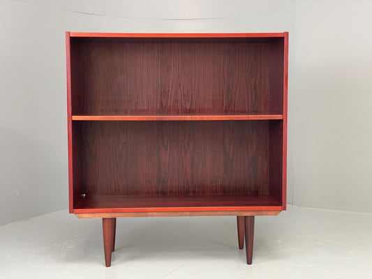 Vintage 1970s Darkwood Bookcase Retro Mid Century Shelving Adjustable EB12325