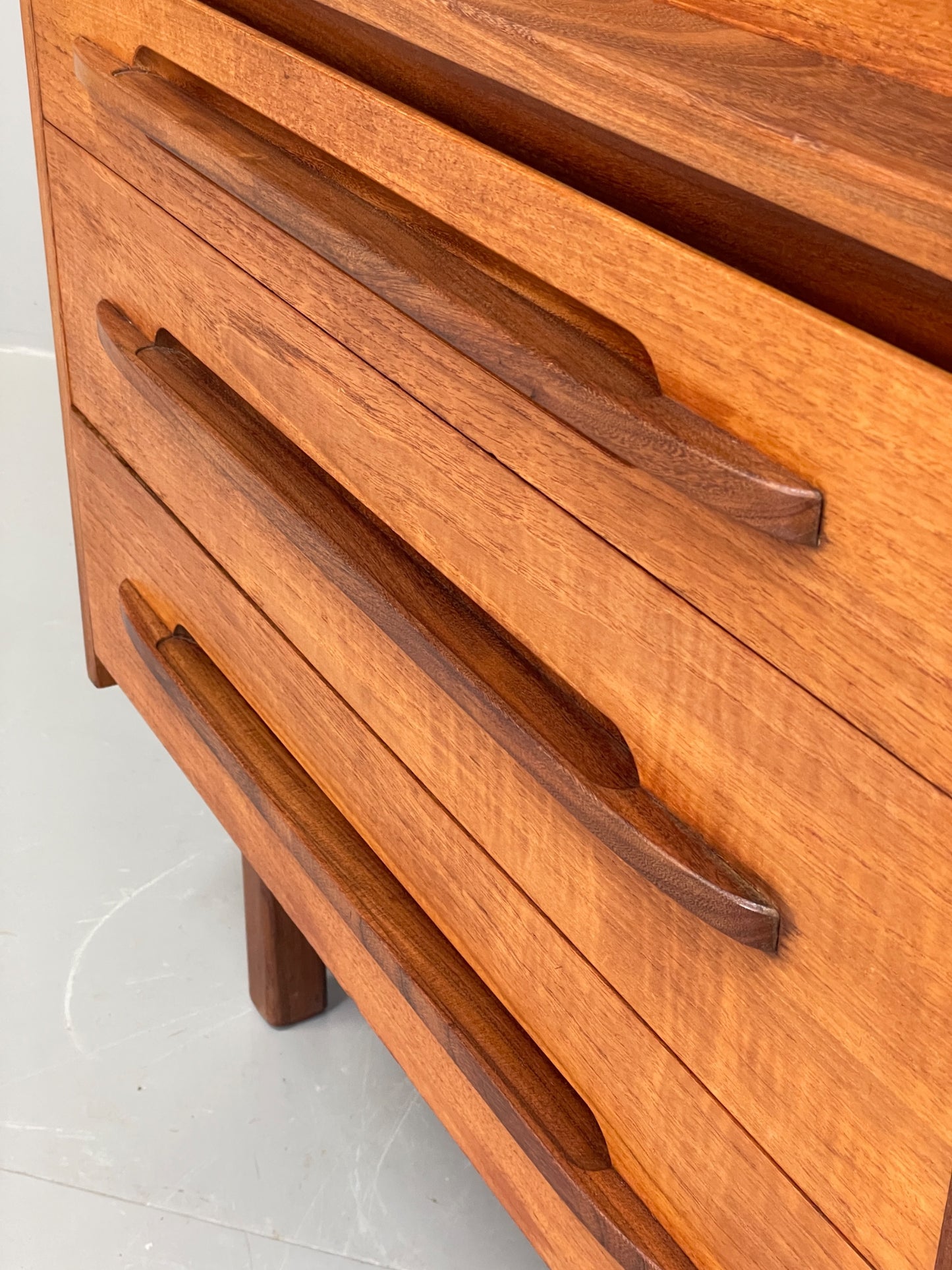 Vintage 1960s Teak Bureau Mid Century Drawers Writing Desk Retro Danish EB12219