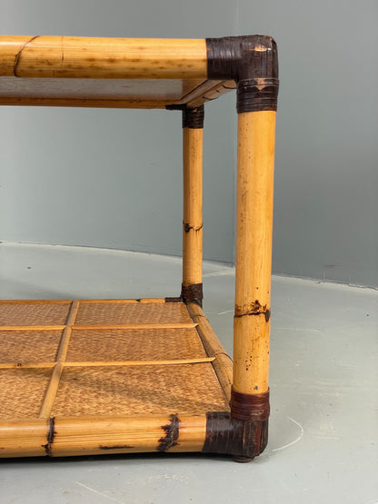 Vintage Bamboo Coffee Tables By Smania Studio Italian 1980s Pair Retro EB12512