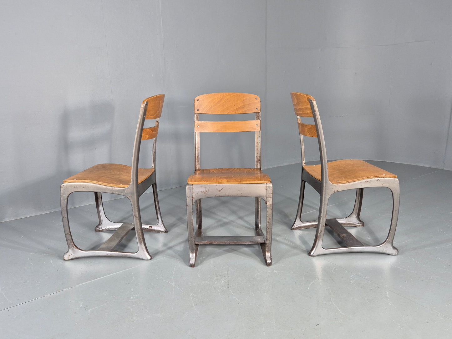 3 Vintage American seating Co. Envoy Chairs Adult size Retro MCM 1950s EB12552