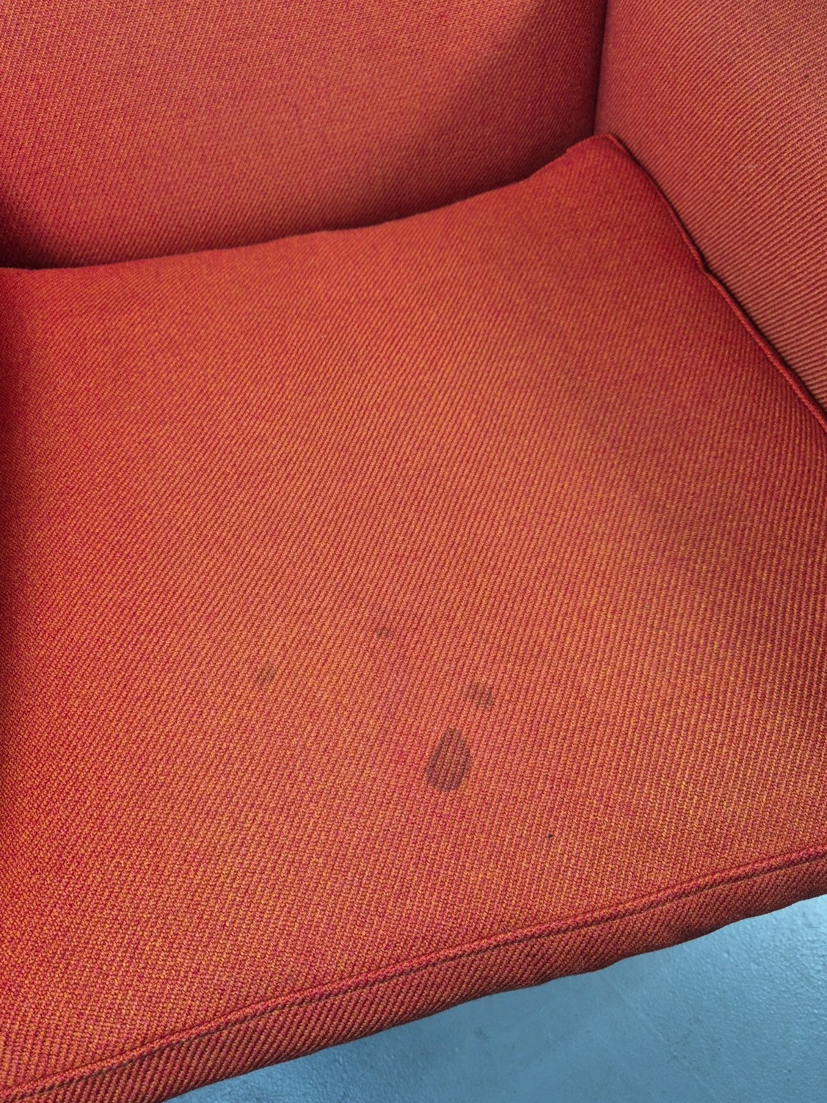 Vintage Mid Century Red Wingback Armchair Danish Design 1960s Retro EB12120