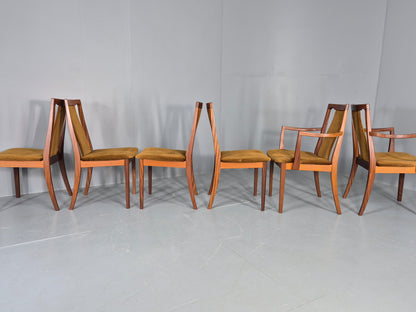 6 Vintage G Plan Dining Chairs Teak Frames 1980s Retro Mid Century EB12832
