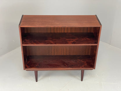 Vintage 1970s Danish Bookcase Darkwood Retro Adjustable Shelving EB12337