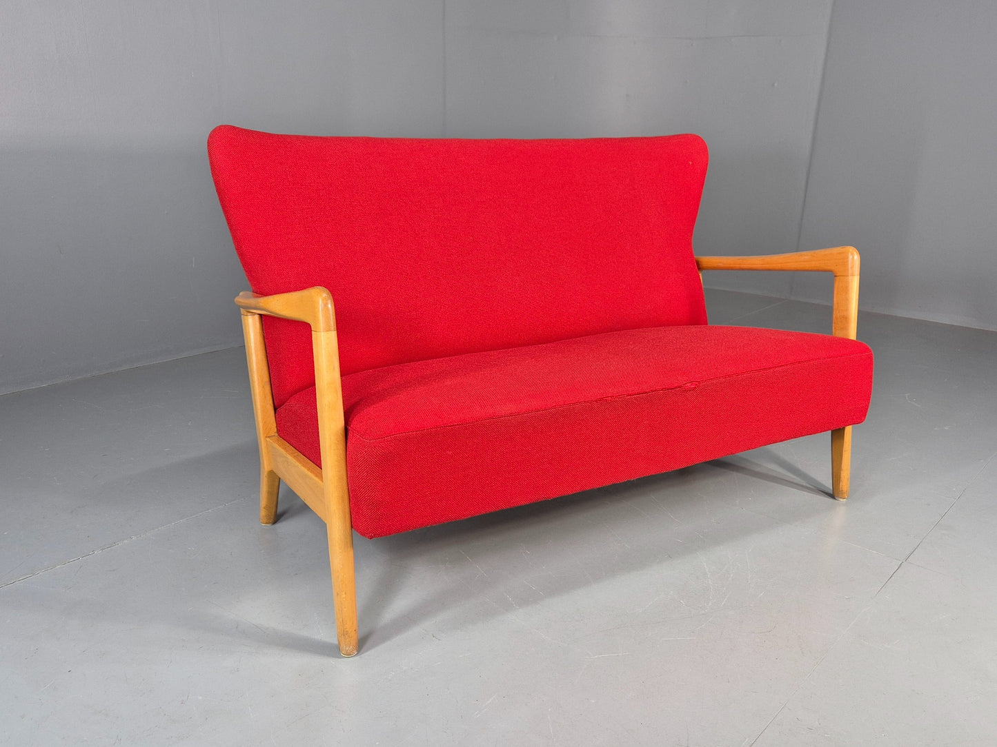 Vintage Mid Century Two Seater Sofa Fritz Hansen 40s Soren Hansen Retro EB12116