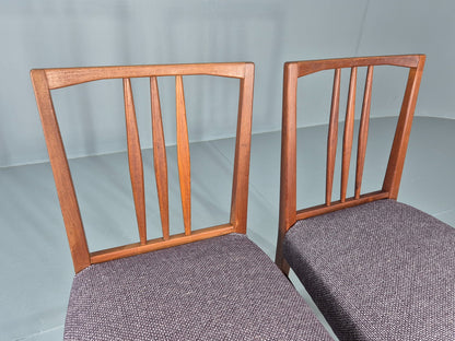 2 Vintage Gordon Russell Dining Chairs New Covers Teak Frames Retro MCM  EB12470