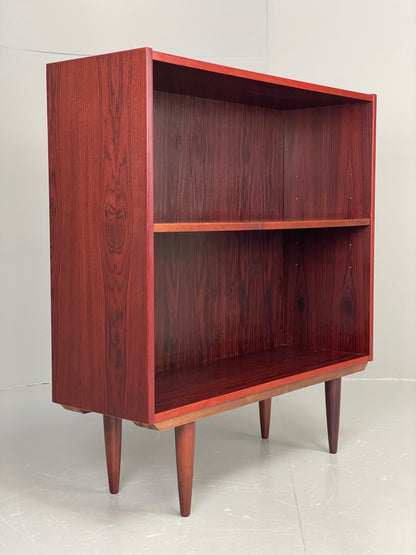 Vintage 1970s Darkwood Bookcase Retro Mid Century Shelving Adjustable EB12325