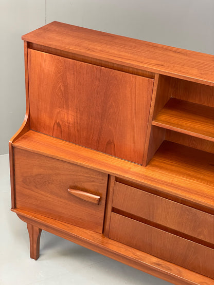 Vintage Teak Highboard Sideboard By Jentique 1960s Mid Century Shelving EB13115