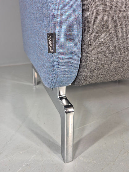 Vintage Materia Point Chair Swedish Blue and Grey Modern Design EB12870